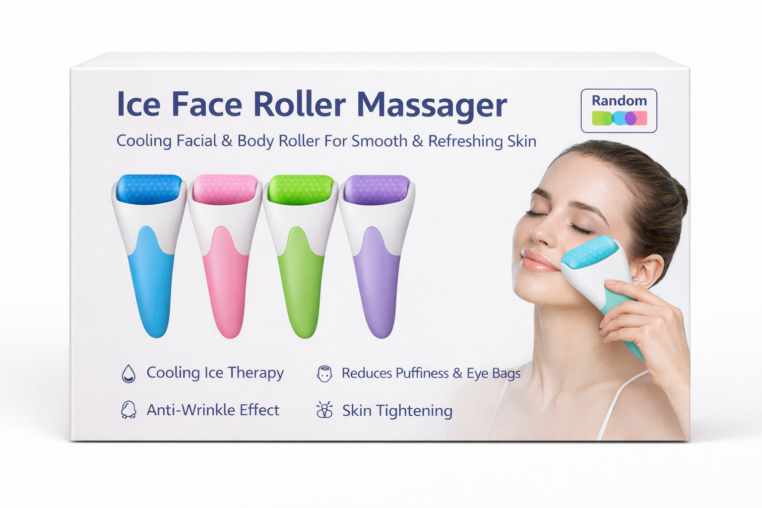 Cooling Ice Face Roller Massager – Anti-Wrinkle Facial Tool For Smooth & Glowing Skin